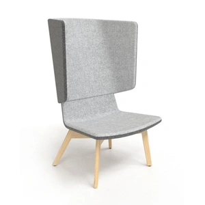 NARBUTAS TWIST&SIT High Back Lounge Chair, Wood Base