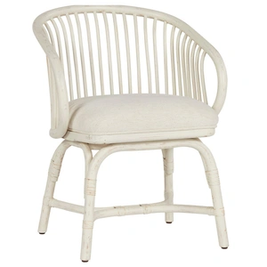 Universal Furniture Aruba Fabric/Rattan Chair, Nomad Snow