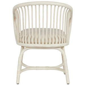 Universal Furniture Aruba Fabric/Rattan Chair, Nomad Snow
