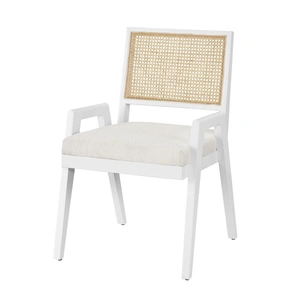 Universal Furniture Sonora Fabric/Wood Arm Chair, Canberra Ivory (Set of 2)
