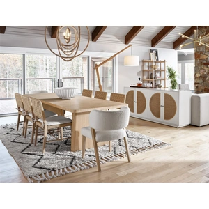 Universal Furniture Nomad Wood Rectangular Dining Room Set, White Oak