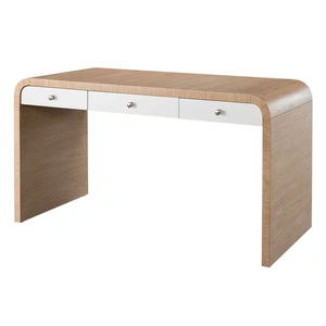 Universal Furniture Nomad Wood Writing Desk w/3 Drawers, White Oak