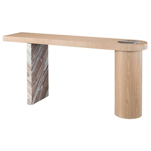 Universal Furniture Croydon Wood/Stone Console Table, White Oak