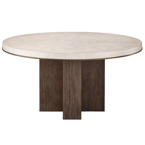 Universal Furniture Topanga Wood Round Dining Table, Silver Fox