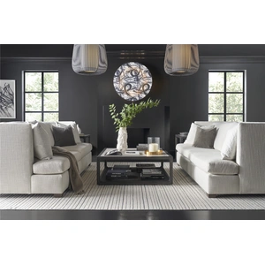 Universal Furniture Halen Stone/Wood Sqaure Coffee Table, Ravenwood