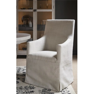 Universal Furniture Manning Fabric Slip Covered Chair, Asbury Oyster