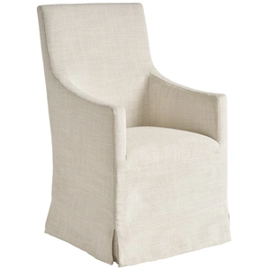 Universal Furniture Manning Fabric Slip Covered Chair, Asbury Oyster