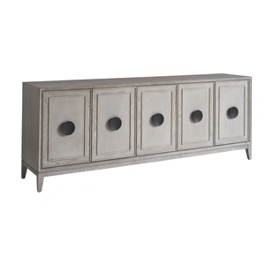 Universal Furniture Coalesce Wood TV Entertainment Credenza w/5 Doors, Rolling Fog