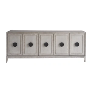 Universal Furniture Coalesce Wood TV Entertainment Credenza w/5 Doors, Rolling Fog