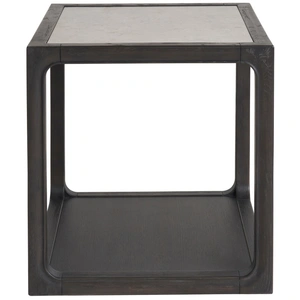 Universal Furniture Halen Stone/Wood Square End Table, Grey