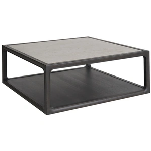 Universal Furniture Halen Stone/Wood Sqaure Coffee Table, Ravenwood