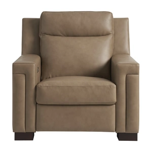 Universal Furniture Mixon Leather Power Recliner Chair in Caruso Falvo