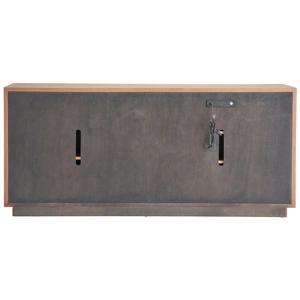 Universal Furniture Camden Wood TV Entertainment Credenza Stand w/4 Doors, Sand Dune/White Sand
