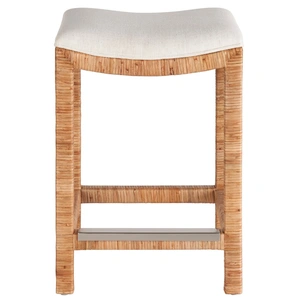 Universal Furniture Sandbar Fabric/Rattan Stool, Nomad Snow