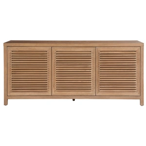 Universal Furniture Weekender Wood TV Entertainment Credenza Stand w/3 Doors, Sand Dune
