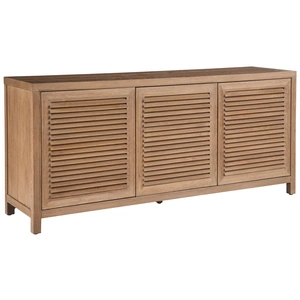 Universal Furniture Weekender Wood TV Entertainment Credenza Stand w/3 Doors, Sand Dune