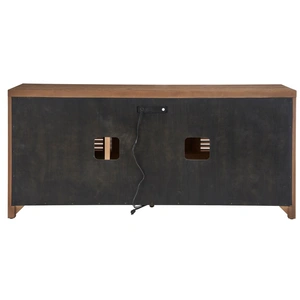 Universal Furniture Weekender Wood TV Entertainment Credenza Stand w/3 Doors, Sand Dune