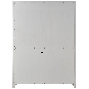 Universal Furniture Seaside Wood/Glass Display Cabinet w/2 Doors & 6 Drawers, White sand
