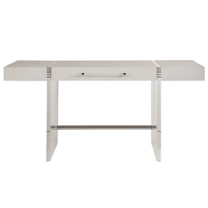 Universal Furniture Cabo Wood/Acrylic Writing Desk w/Drawer, White Sand