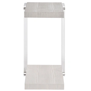 Universal Furniture St. Kitts Wood/Acrylic Accent Table, White Sand