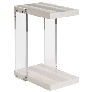 Universal Furniture St. Kitts Wood/Acrylic Accent Table, White Sand