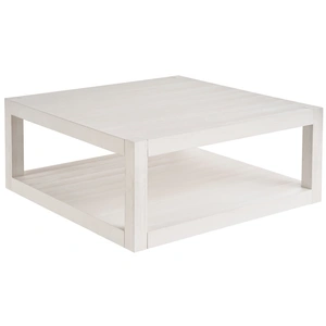 Universal Furniture Hermosa Wood Sqaure Coffee Table, White Sand