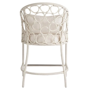 Universal Furniture Pebble Fabric/Rattan Counter Stool, Nomad Snow