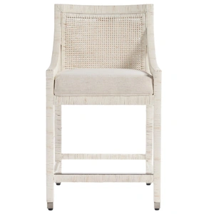Universal Furniture Longboat Fabric/Rattan Counter Chair, Nomad Snow