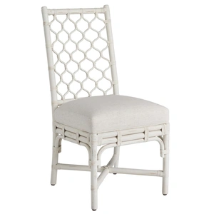 Universal Furniture Marco Fabric/Rattan Side Chair, Nomad Snow (Set of 2)