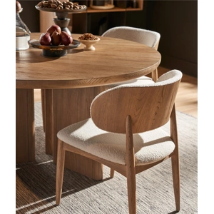 Universal Furniture Juno Fabric/Wood Side Chair, Berber Snow