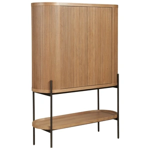Universal Furniture Linnea Wood Bar Cabinet w/2 Doors & 2 Drawers, Natural Oak
