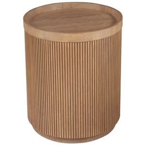 Universal Furniture Lumi Wood Round Side Table, Natural Oak