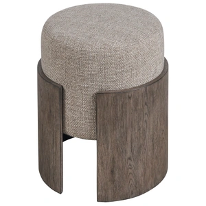Universal Furniture Evo Fabric/Wood Stool, Merrimac Dune/Washed Charcoal