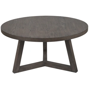 Universal Furniture Muse Wood Round Coffee Table, Washed Charcoal