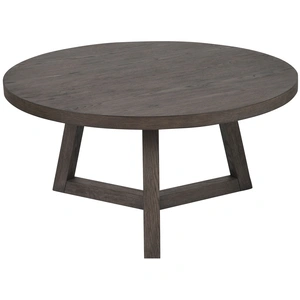 Universal Furniture Muse Wood Round Coffee Table, Washed Charcoal