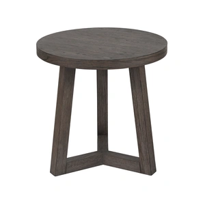 Universal Furniture Muse Wood Round Small Nesting Coffee Table, Washed Charcoal