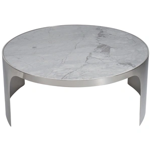 Universal Furniture Revolve Marble/Metal Round Nesting Coffee Table, Grey