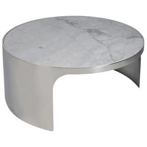 Universal Furniture Revolve Marble/Metal Round Nesting Coffee Table, Grey