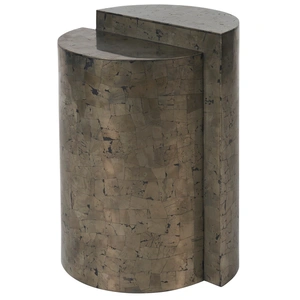 Universal Furniture Cosmo Metal Round End Table, Pyrite