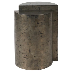 Universal Furniture Cosmo Metal Round End Table, Pyrite