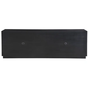 Universal Furniture Cosmo Pyrite TV Entertainment Credenza Stand w/4 Doors, Matte Black/Gold