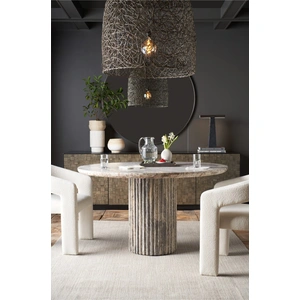 Universal Furniture Meadow Travertine Dining Room Set, White Travertine