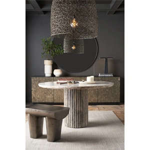 Universal Furniture Meadow Travertine Dining Table, White Travertine