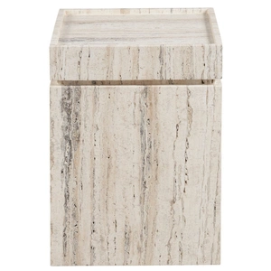 Universal Furniture Daxton Stone Square Accent Table, White Travertine