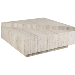 Universal Furniture Daxton Stone Square Coffee Table w/Casters, White