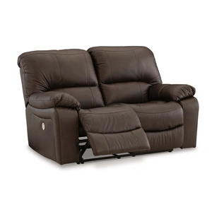 Ashley Furniture Leesworth Leather Power Reclining Loveseat