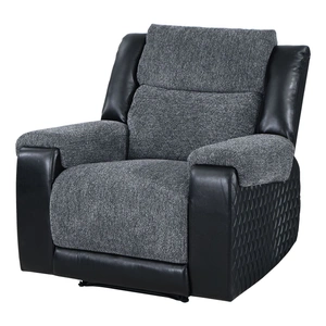 Global Furniture USA U5914 Fabric/PU Recliner Chair in Grey/Black