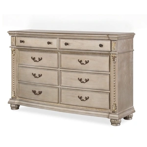 Cosmos Furniture Evelyn Double Dresser with 8 Drawers, Champagne