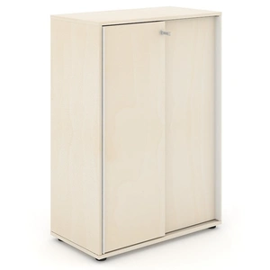 NARBUTAS Uni Slide Office Lockable Cabinet w/Sliding Doors & 6 Shelves