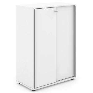 NARBUTAS Uni Slide Office Lockable Cabinet w/Sliding Doors & 6 Shelves